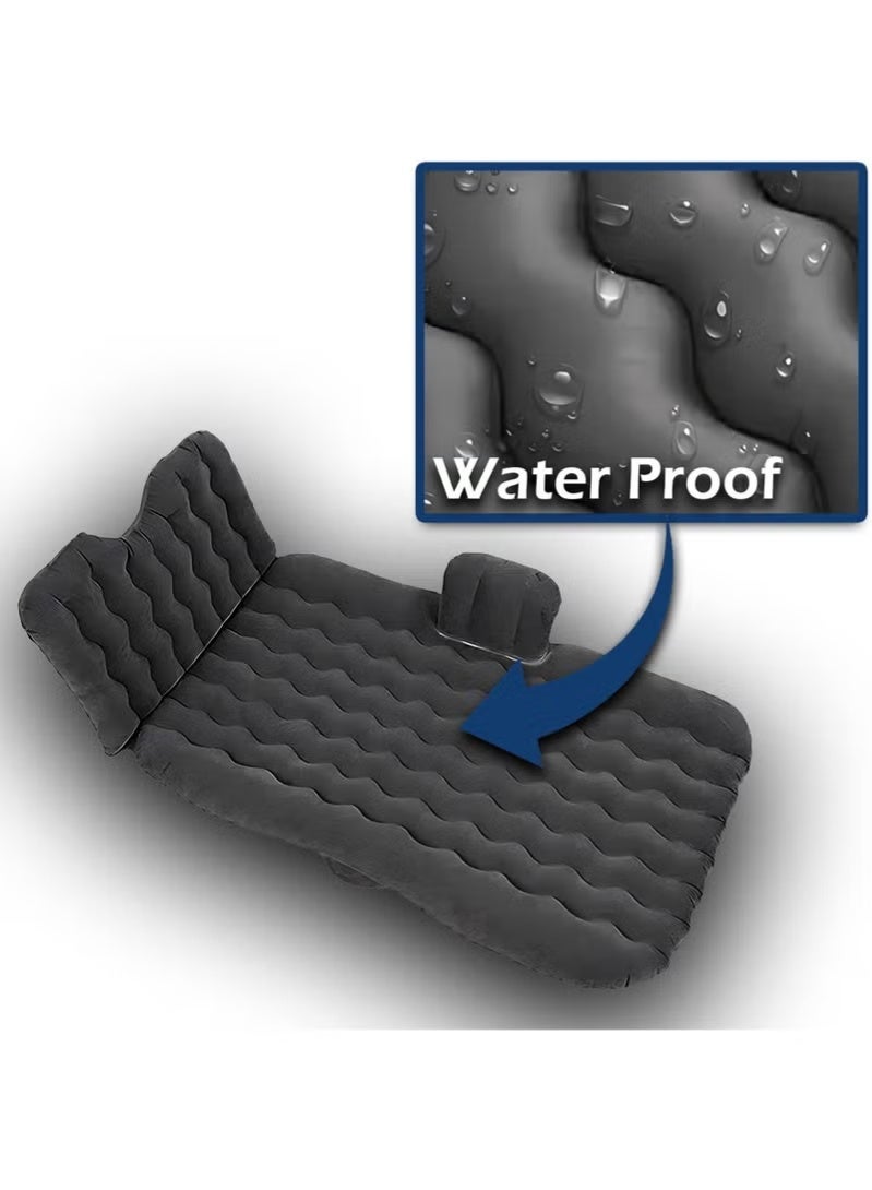 BlueFire Universal SUV & Car Back Seat Air Mattress Bed with Electric Pump | Premium Inflatable Travel Mattress Kit with 2 Air Pillows, Head Guard & Anti-Drop Sides | Leakproof Washable PVC for Camping, Road Trips & Comfortable Car Sleeping (72.8” x 35.4”) - Image 4